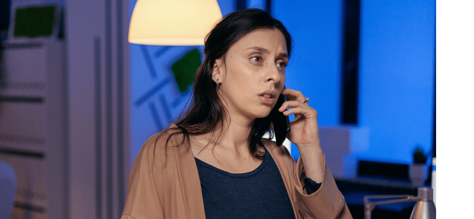 Front desk taking a patient call
