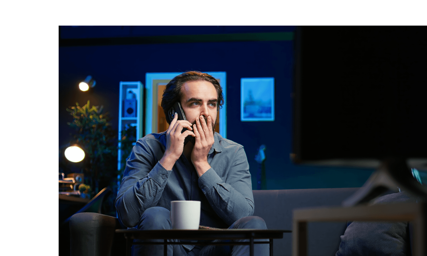 A caller on the phone